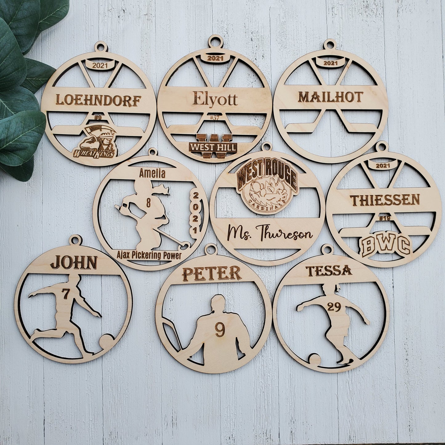 Personalized LOGO ornaments for your favorite team, club, school