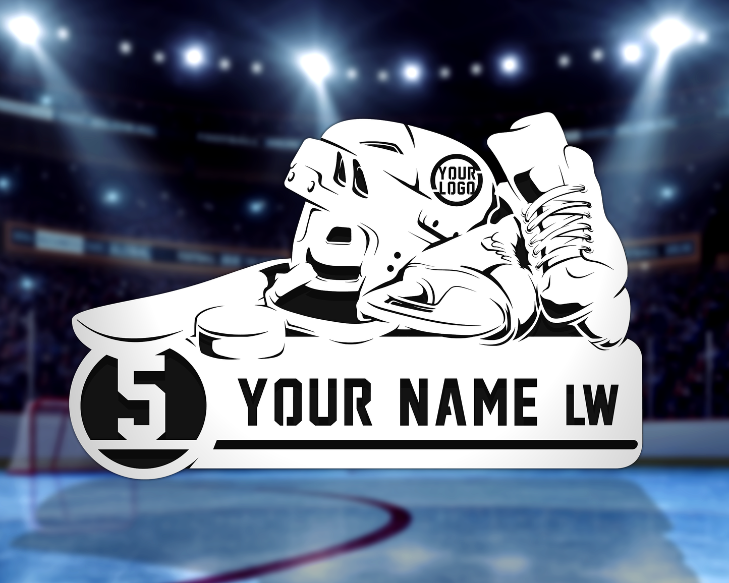 Stadium Series Hockey Signage Customizable Hockey Player - 8x10"