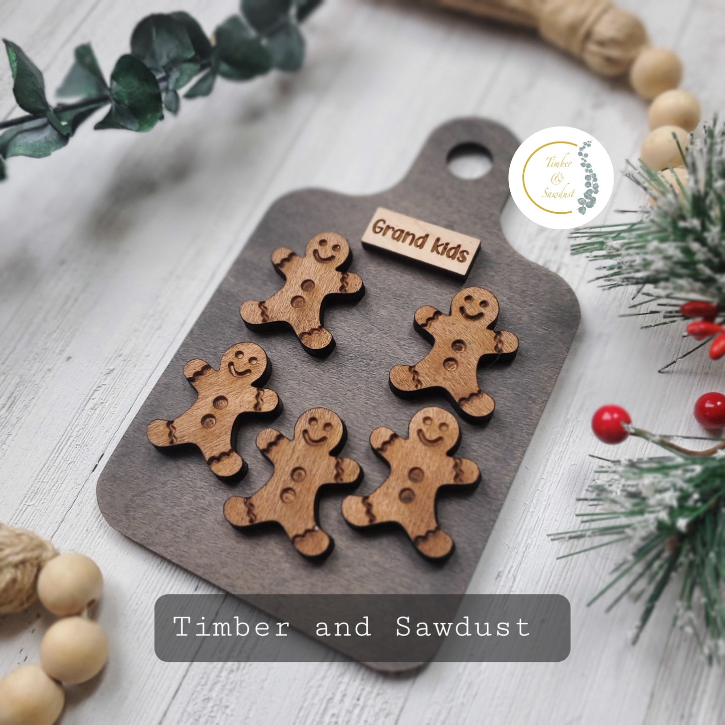 Gingerbread family cookie ornaments