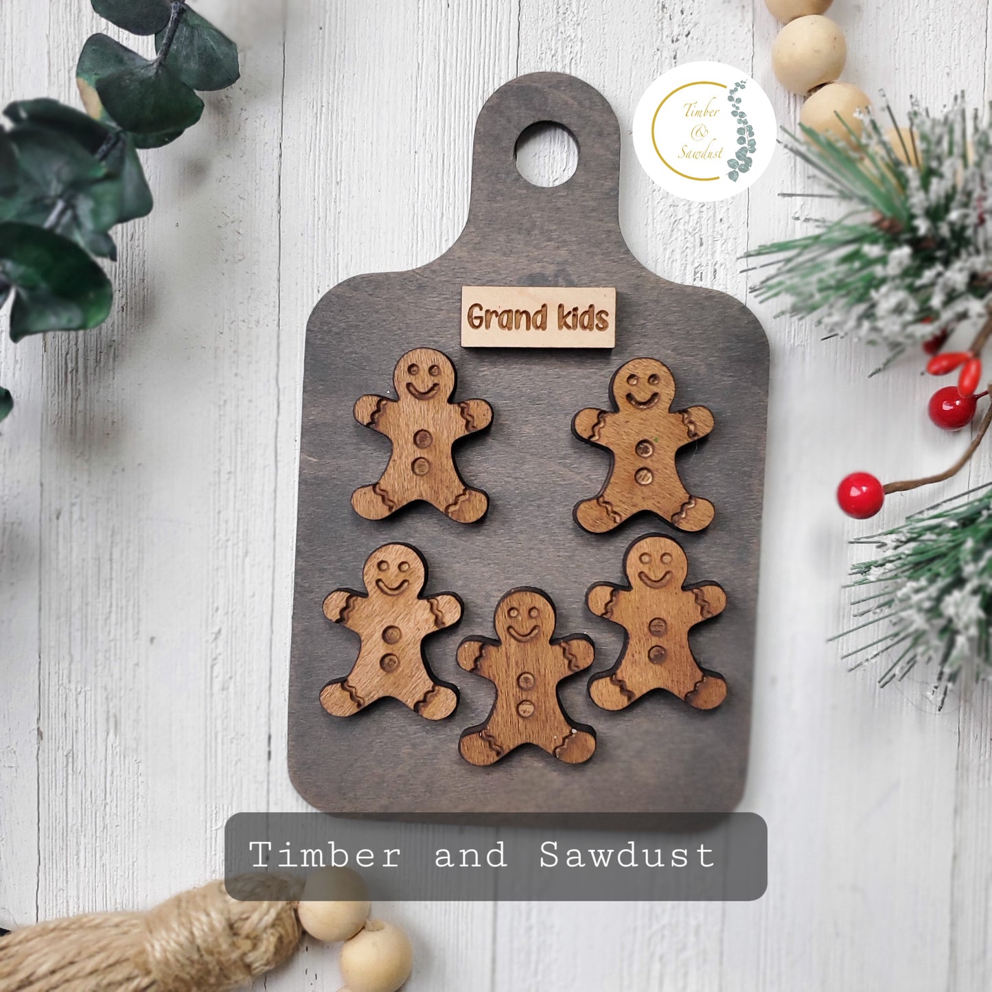 Gingerbread family cookie ornaments