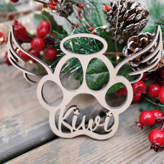 Personalized Dog Paw Ornament