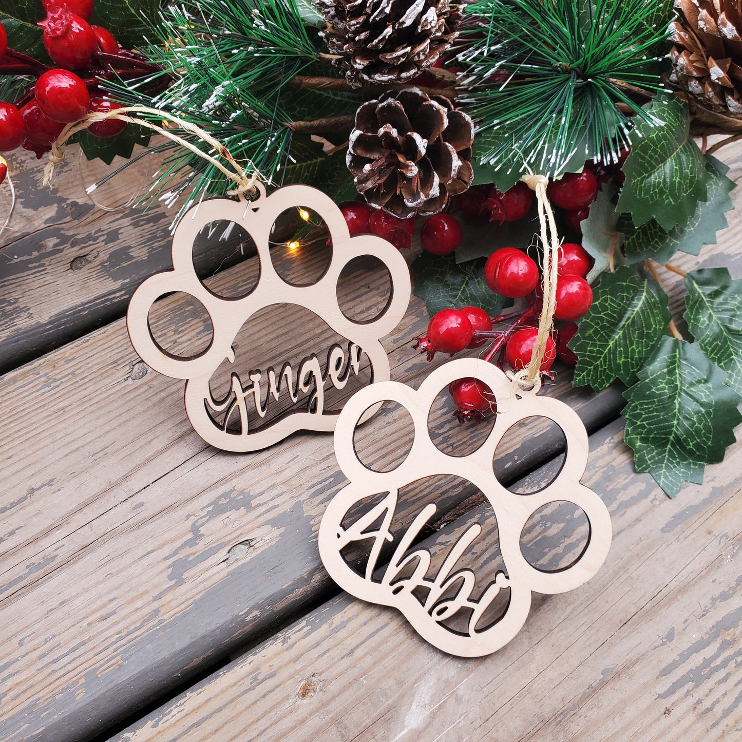 Personalized Cat Paw Ornament