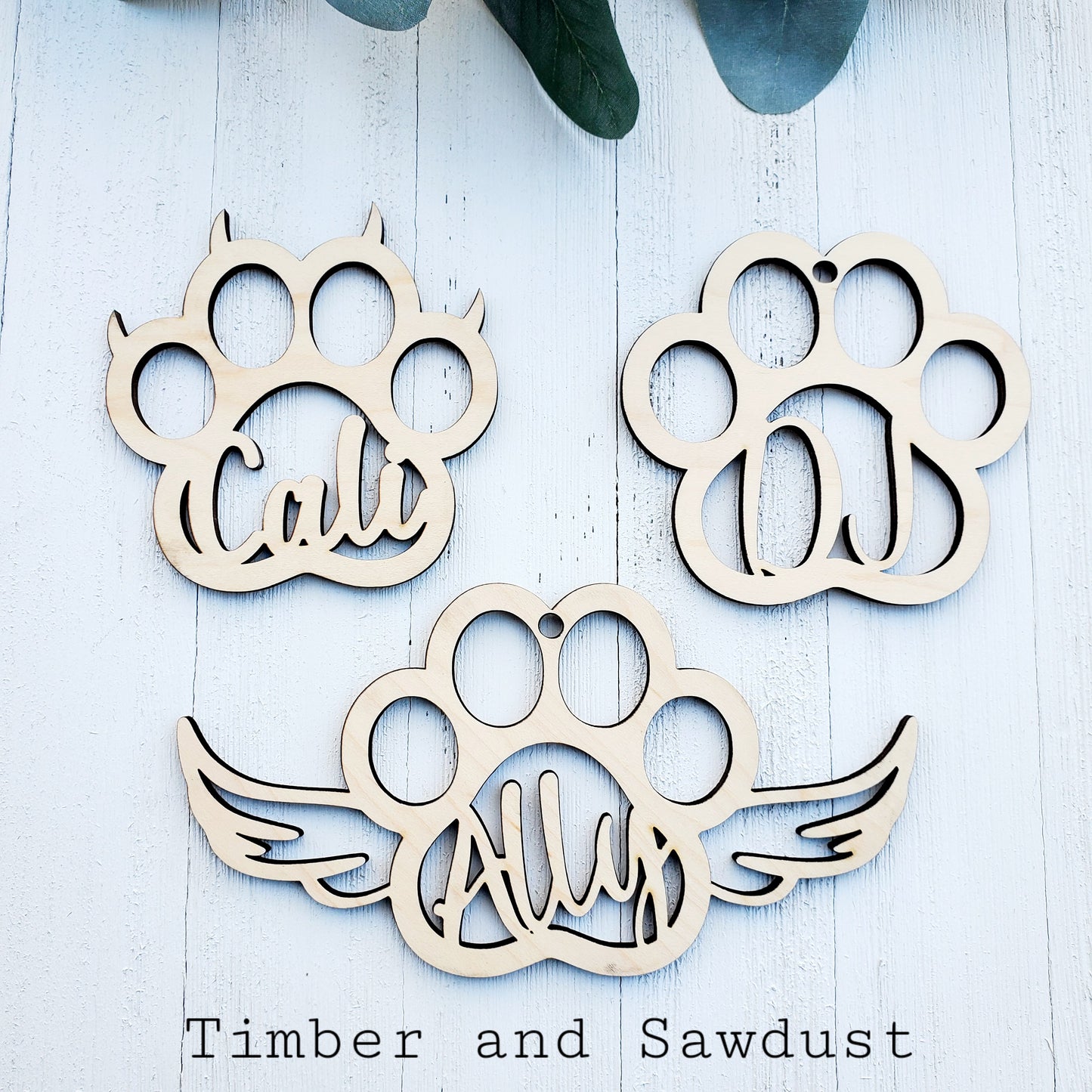 Personalized Cat Paw Ornament