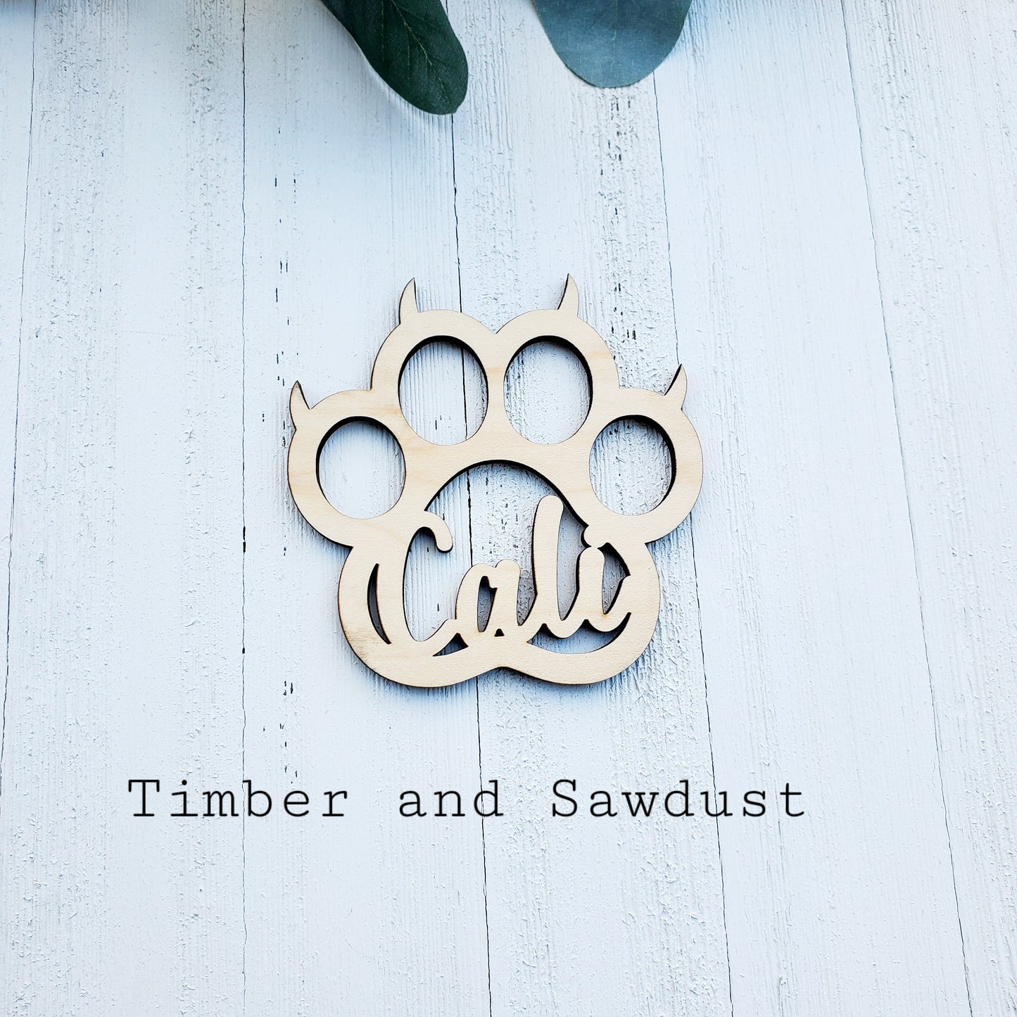 Personalized Cat Paw Ornament