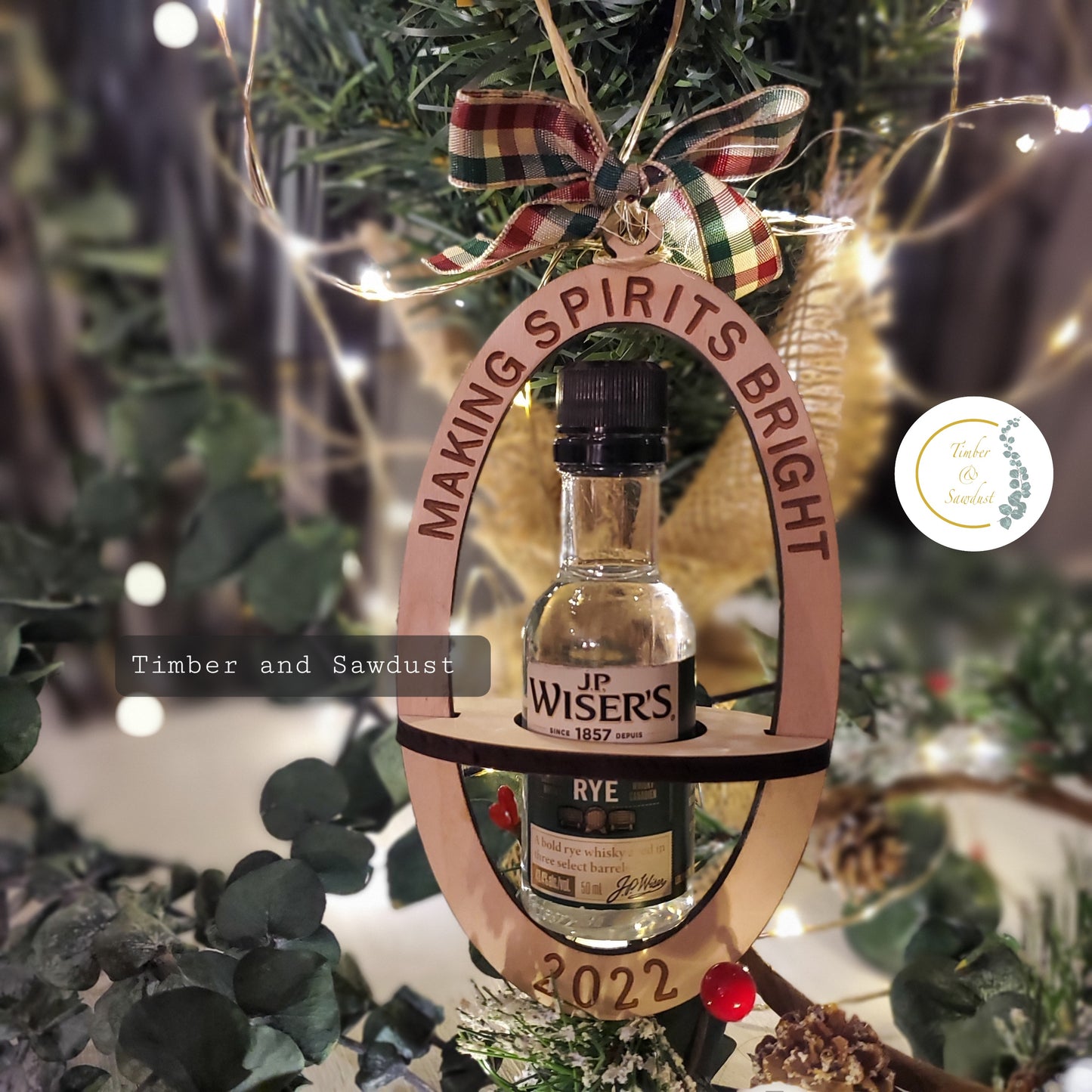 Mini Liquor Bottle Ornament  | Making Spirits Bright Ornaments