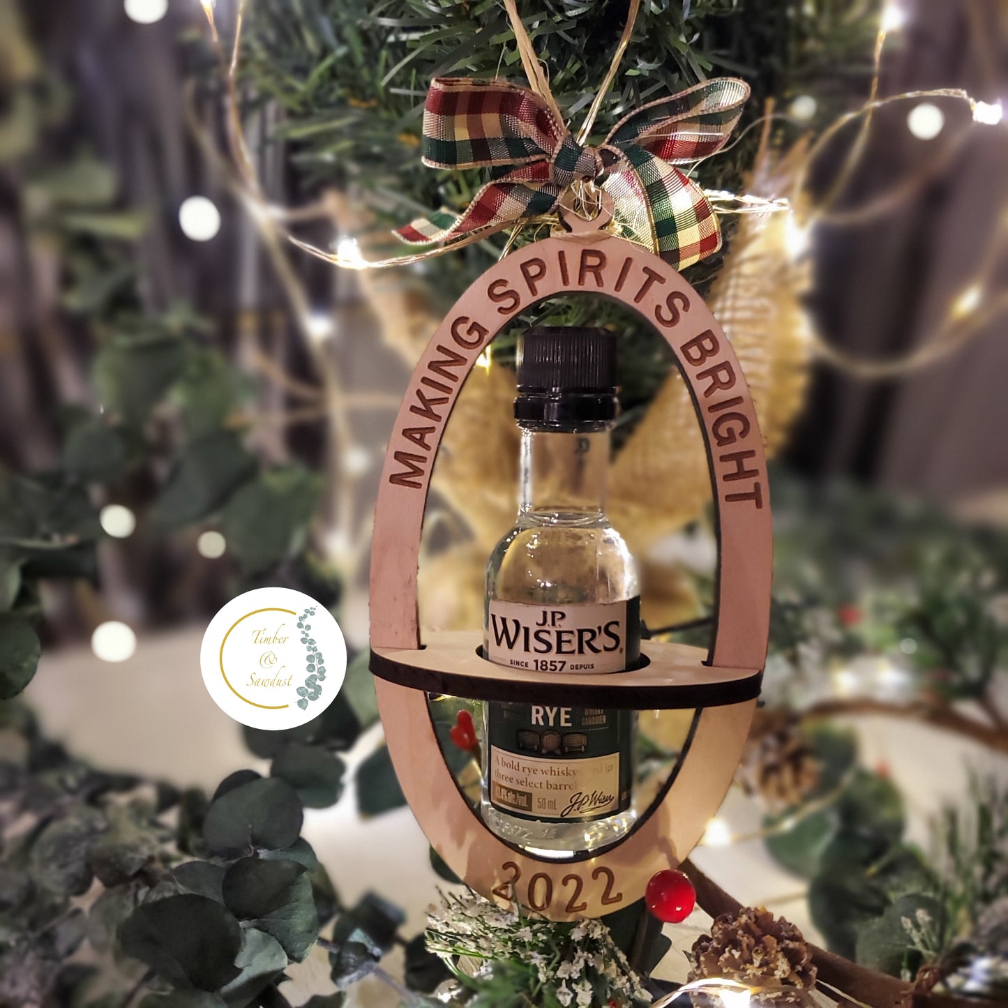 Mini Liquor Bottle Ornament  | Making Spirits Bright Ornaments