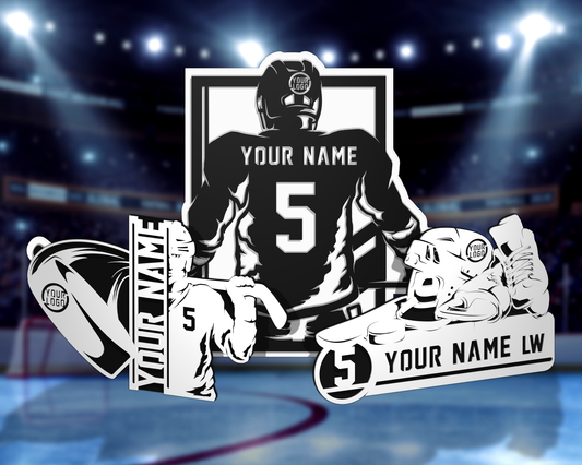 Stadium Series Hockey Signage Customizable Hockey Player -  8x10"